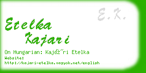 etelka kajari business card